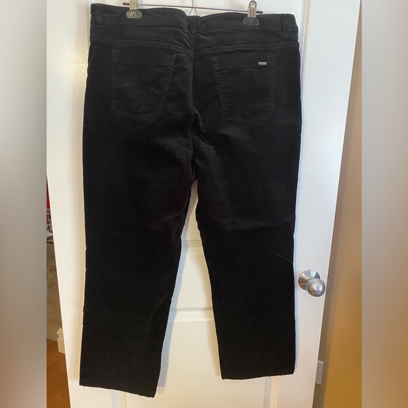 Jeanne Beker Black Pants Plus Size 18W Fine Corduroy Stretch - Picture 2 of 10